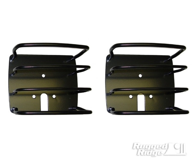 Rugged Ridge Jeep CJ / Jeep Wrangler Black Euro Tail Light Guards