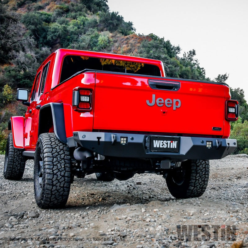 Westin Jeep Gladiator w/Sensors WJ2 Rear Bumper w/Sensor - Textured Black