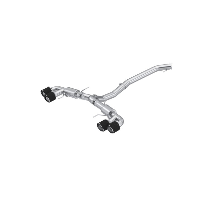 MBRP Nissan GTR 3.8L Stainless Steel 3.5in Cat-Back, Dual Split Rear Quad Carbon Tips