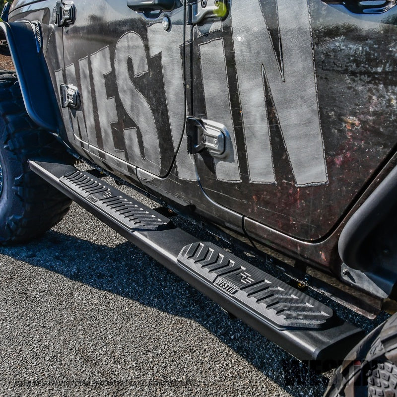 Westin 18+ Jeep Wrangler JLU 4dr R5 Nerf Step Bars - Tex. Blk