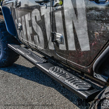 Load image into Gallery viewer, Westin 18+ Jeep Wrangler JLU 4dr R5 Nerf Step Bars - Tex. Blk