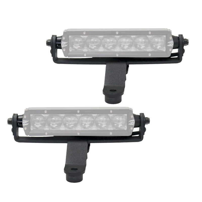 Go Rhino Jeep Wrangler JL/JLU/Gladiator JT Light Mount - Two 6in Single Tow