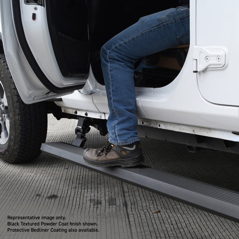 Go Rhino Jeep Wrangler 2dr E-BOARD E1 Electric Running Board Kit (Cut Req.) - Bedliner Coating