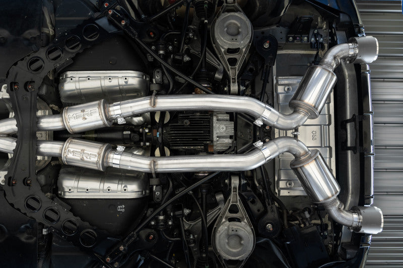 MBRP Nissan Z 3.0L Armor Pro T304 Stainless Steel 3in Cat-Back Dual Rear Exit w/ 5in OD CF Tip