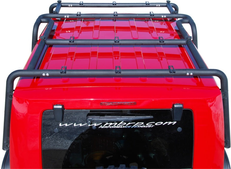 MBRP Jeep Wrangler JK Front Roof Rack Extension (2 Door) Black Coated