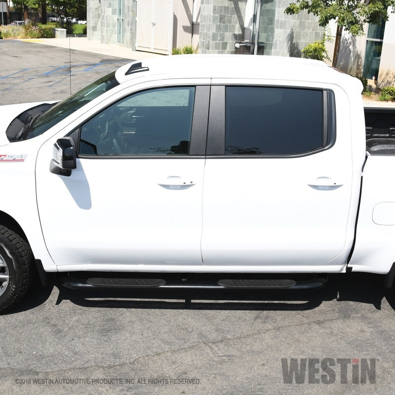 Westin Chevrolet Silverado/Sierra 1500 Crew Cab Platinum 4 Oval Nerf Step Bars - Black