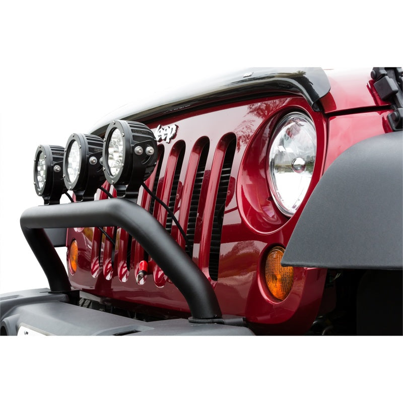 Westin 2007+ Jeep Wrangler/Wrangler Unlimited MAX Tray Bull Bar/Light Bar - Black Wrinkle