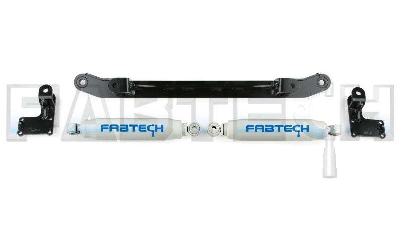 Fabtech 05+ Ford F250/350 4WD Dual Performance Steering Stabilizer - Opposing Style