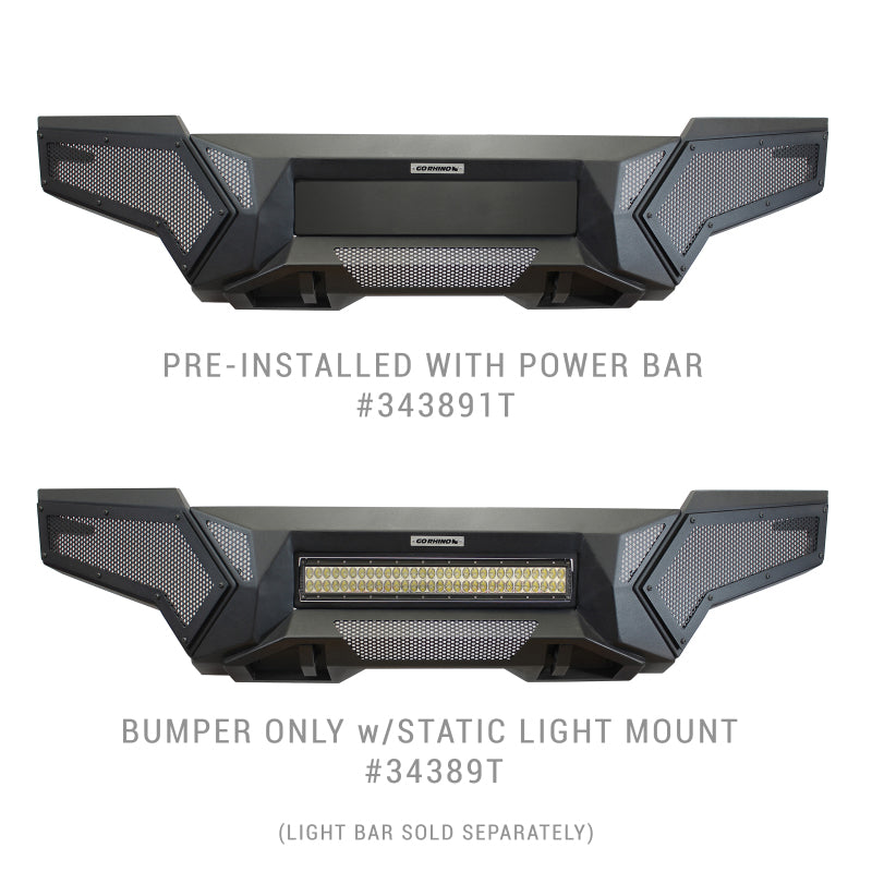 Go Rhino Toyota Tacoma Element Front Bumper with Fixed Light Bar Mount Textured Black