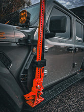 Load image into Gallery viewer, Go Rhino Jeep Wrangler JL/JLU/JT Front Fender Jack Mount for Hi-Lift Jack - Tex. Blk