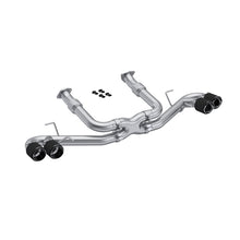 Load image into Gallery viewer, MBRP Chevrolet Corvette C8 3in Cat Back Quad Split Rear Exit w/ Carbon Fiber Tips - T304