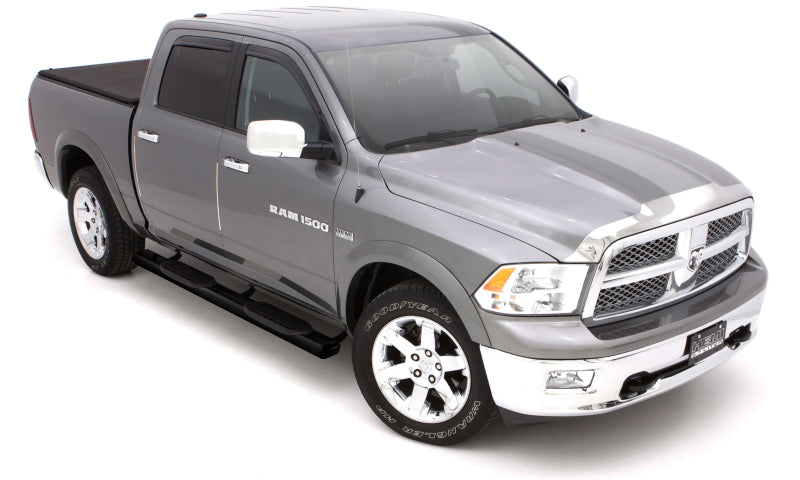 Lund Chevy Silverado 1500 Ext. Cab 6in. Oval Straight Black Nerf Bars - Black