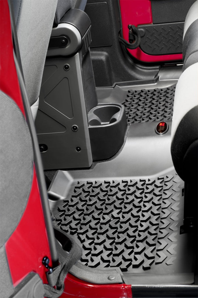 Rugged Ridge Floor Liner Front/Rear/Cargo Black  Jeep Wrangler Unlimited JK 4 Dr