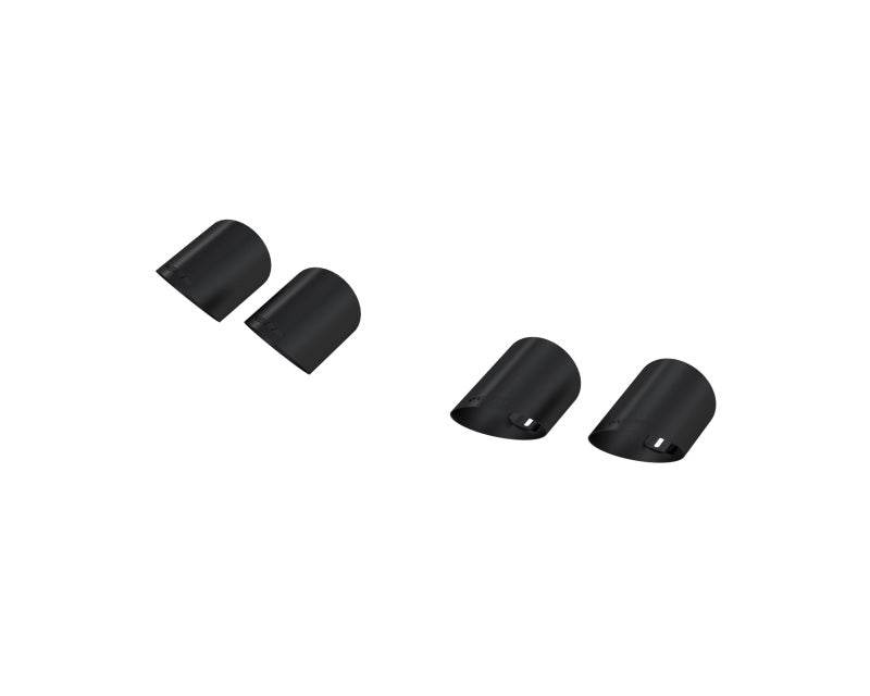 MBRP Ford Mustang T304 SS 4in OD / 6.5in Length Quad Tip Cover Kit - Black Tip